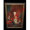 Oil on canvas painting, depicting Charles Emmanuel III of Savoy: period: mid-700     